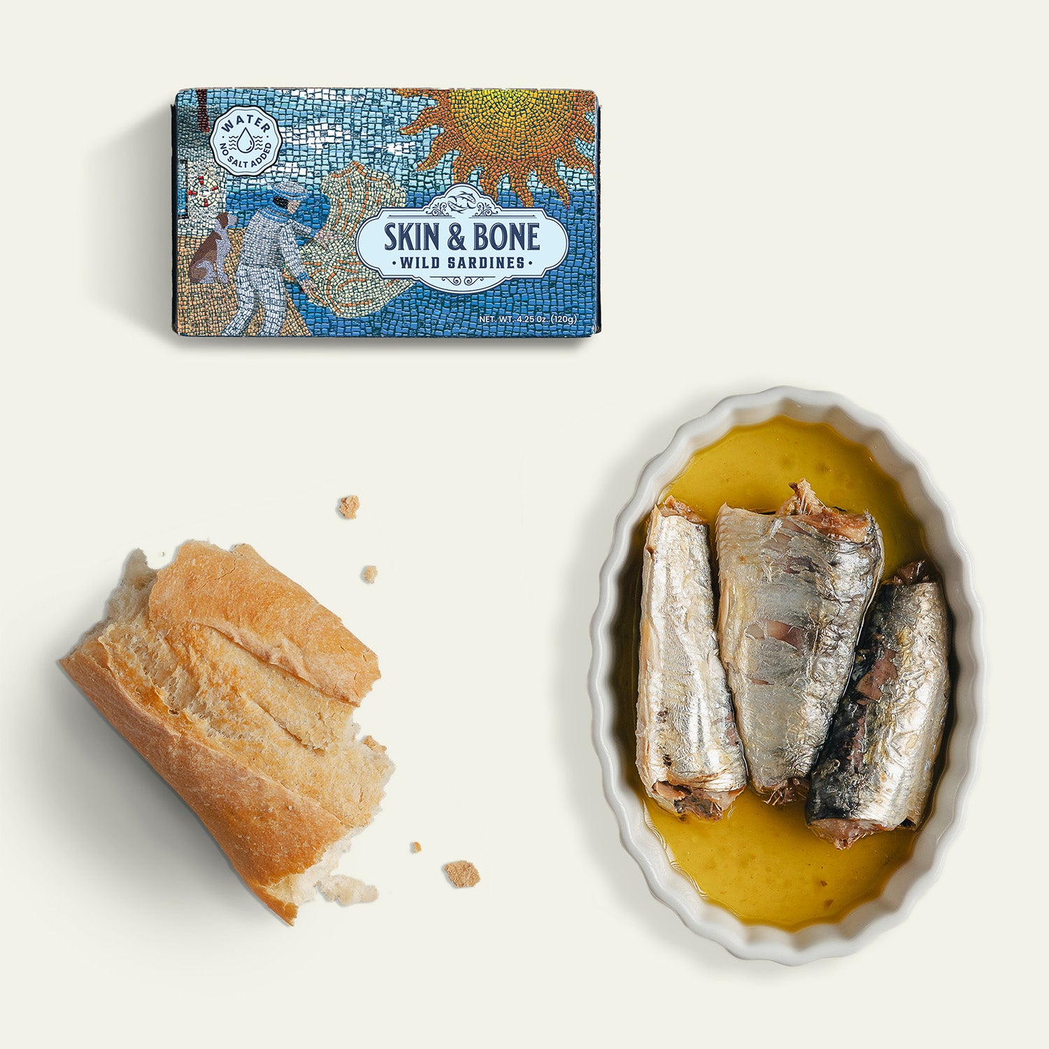 Skin & Bone Sardines in Water - No Salt