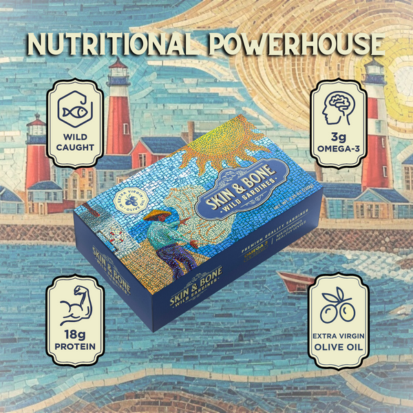 Skin And Bone Premium Wild Caught Sardines in Extra Virgin Olive Oil